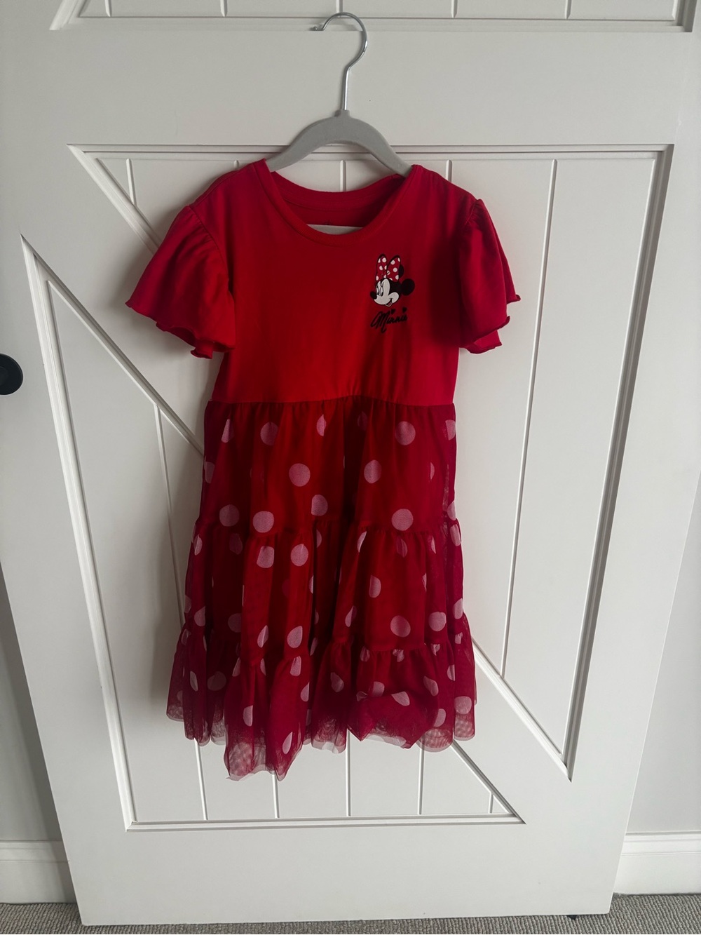 Disney Red Minnie Mouse Polka Dot Tulle Dress